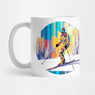 Alpin Ski Sport Game Champion Competition Abstract Mug